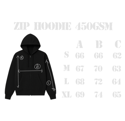 AZ flames zipper hoodie
