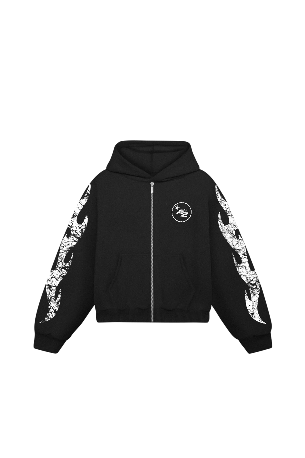 AZ flames zipper hoodie