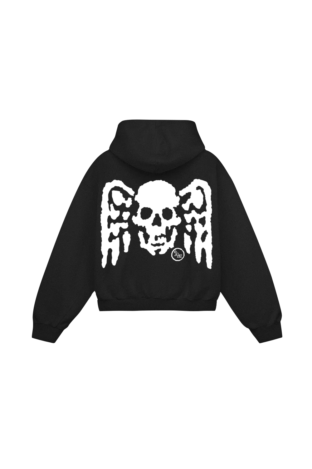 Skull angel zipper hoodie