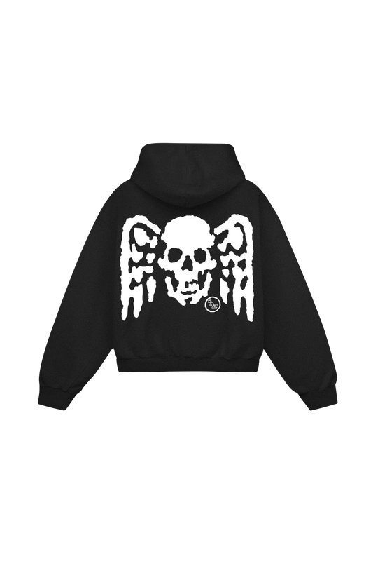 Skull angel zipper hoodie