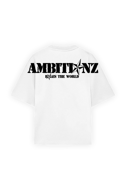 Ambitionz rules the world white tshirt